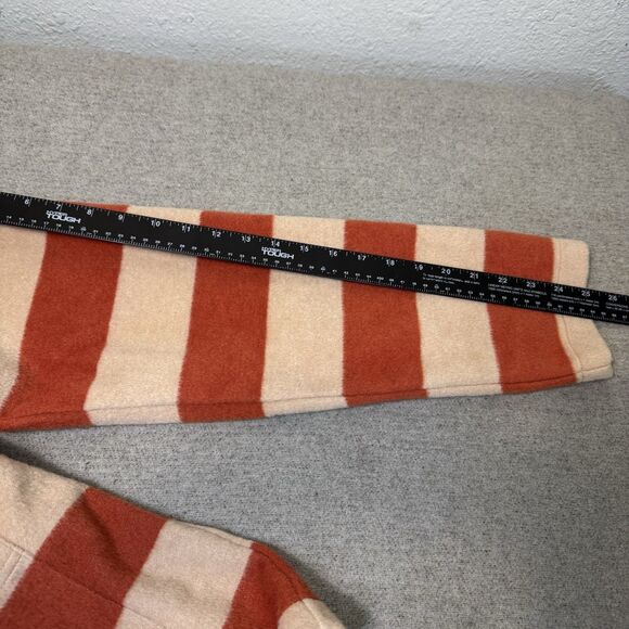 Pleasures Typo Cardigan Orange Striped Pockets Sweater Wool Blend Autumn Men L - Picture 10 of 11